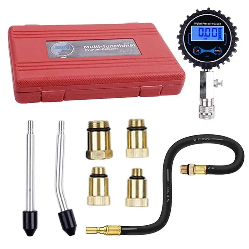 

Engine Compression Tester Digital Cylinder Compression Gauge 0-200PSI Car Compression Tester Kit Diagnosis Tool With Deflation