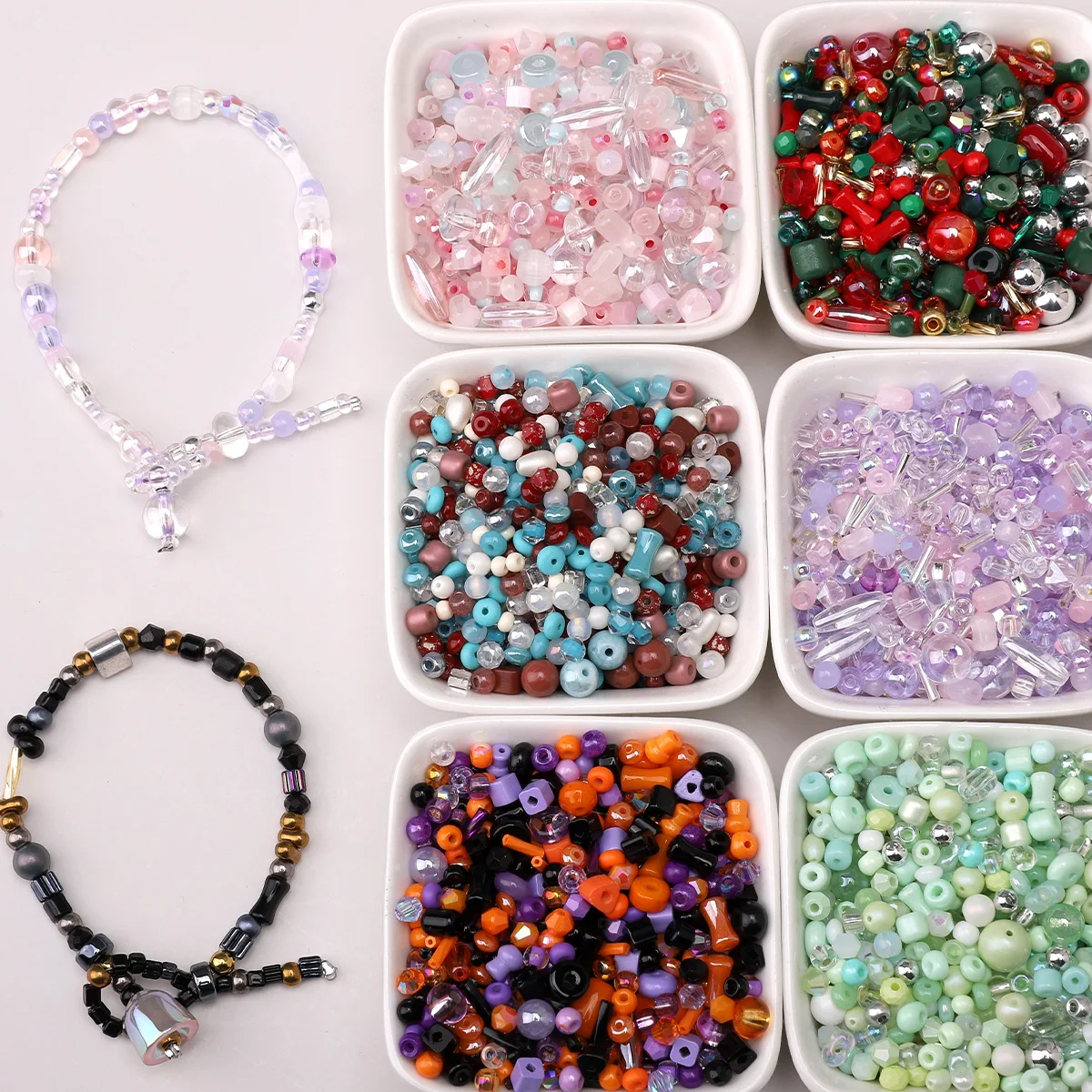 Vibrant Multi-Color Glass Rice Beads for DIY Jewelry and Accessories
