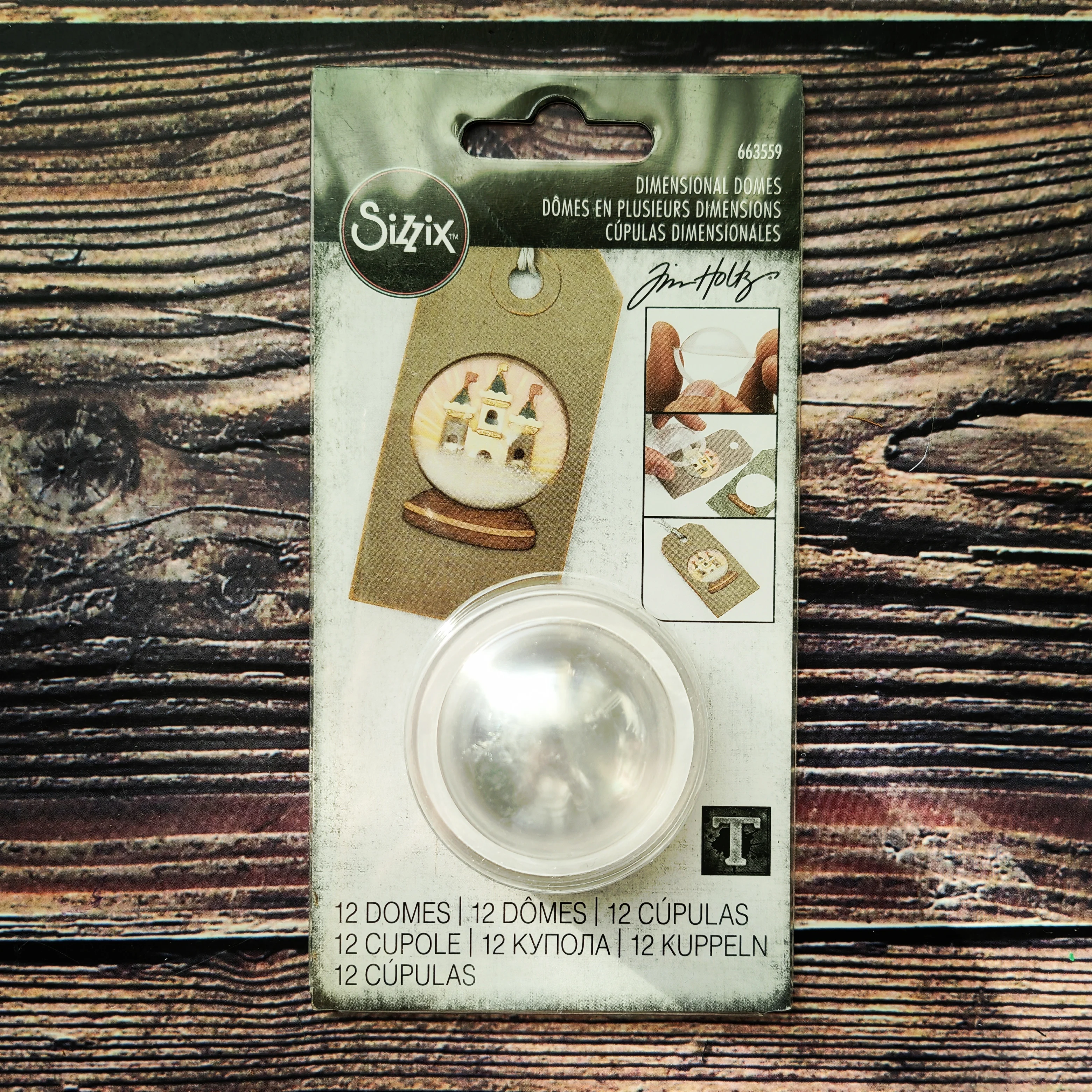 

Sizzix 663559 Making Essential - Dimensional Domes, 1 1/2", 12PK by Tim Holtz
