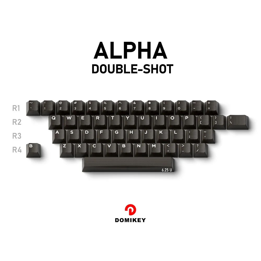 Domikey Obsidian WOB Cherry Profile abs doubleshot backlit keycap