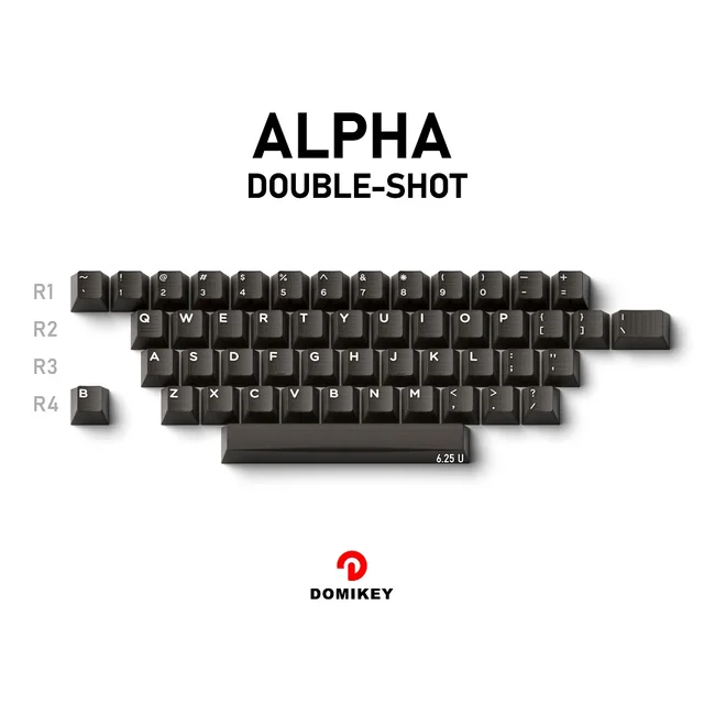 Domikey Obsidian WOB Cherry Profile abs doubleshot backlit keycap