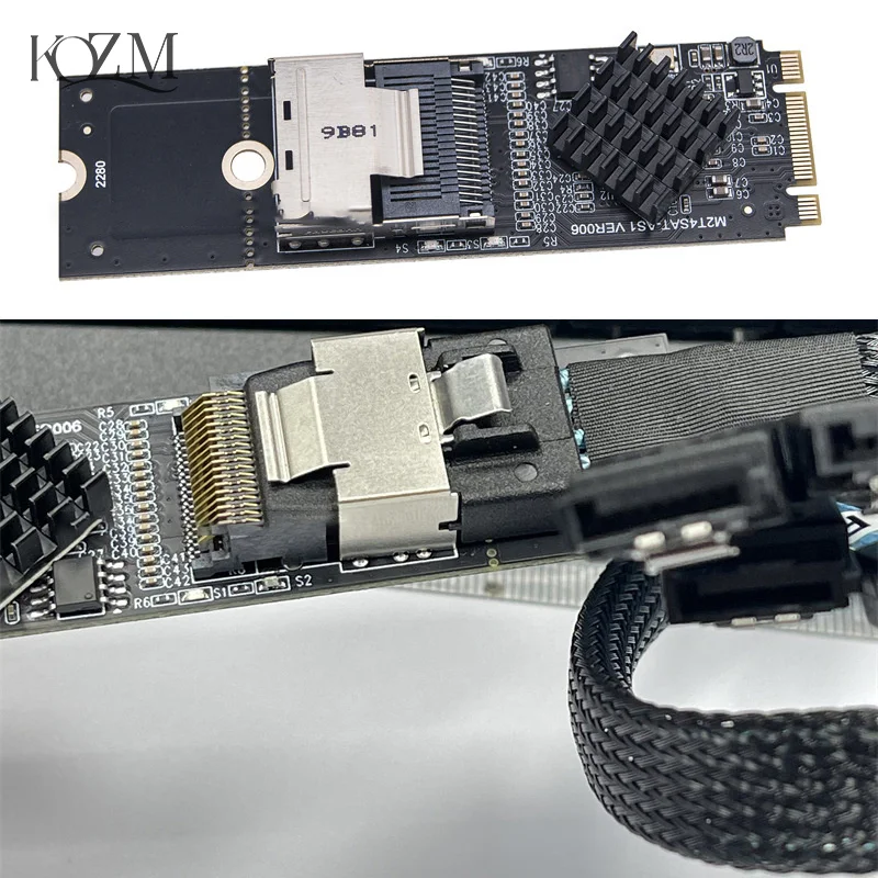 

Mini SAS 36PIN SFF-8087 Connector To NGFF M.2 Key M/B + M NVME Adapter Controller Card с 4 SATA 3,0 кабель для жесткого диска 70 см