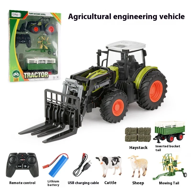 

New Product Of Remote Control Toys Remote Control Farmer's Car Combination Livestock Agriculture Farm Children's Gift Toy Set