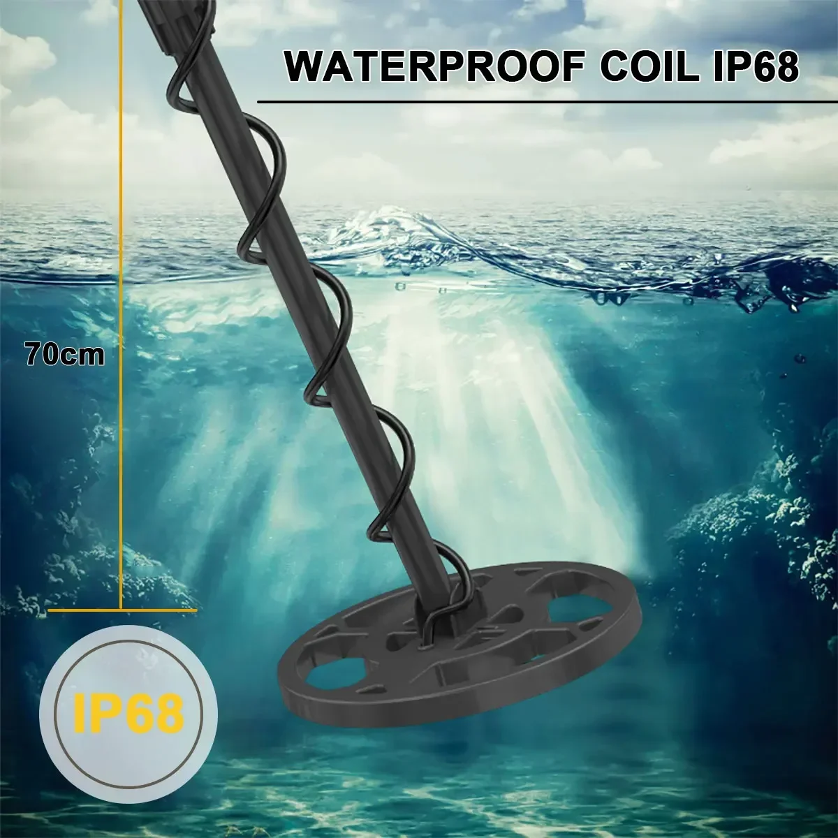 Treasure Hunter GT300 Metal Detector Professional Underground Detector De Metales Pinpointing Gold Detector Waterproof IP68 6