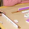 144pcs/set Mini Mahjong Game Set With Portable Box Mah Jongg Travel Family Leisure Time Desktop Toy 5