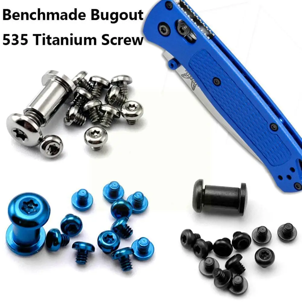 Chiodo In Lega Di Titanio 12 Pz/Set Per Coltello A Farfalla 535 Vite Maniglia Vite Edc Per Coltello Bugout Da Banco 535 Viti Accessor F3C2