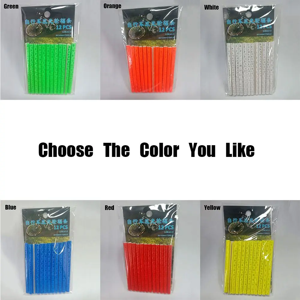 Bike Accessories Cycling Bike Strip Clip Tube Reflective Tubes Clip On Reflectors Bicycle Lights Wheel Rim Spoke