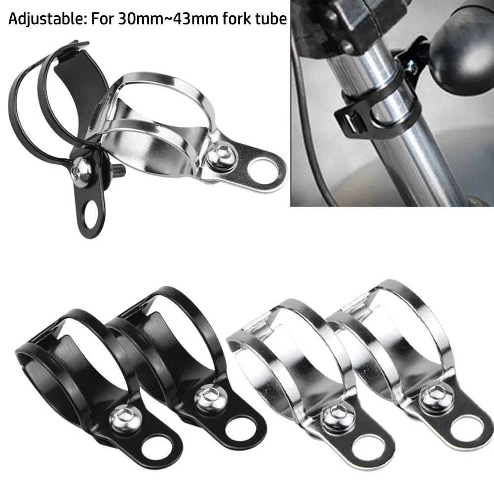 2pc Motorcycle Turn Signal Light Mount Bracket 30-43mm For Motorcycle Auxiliary Headlights Moto Custom