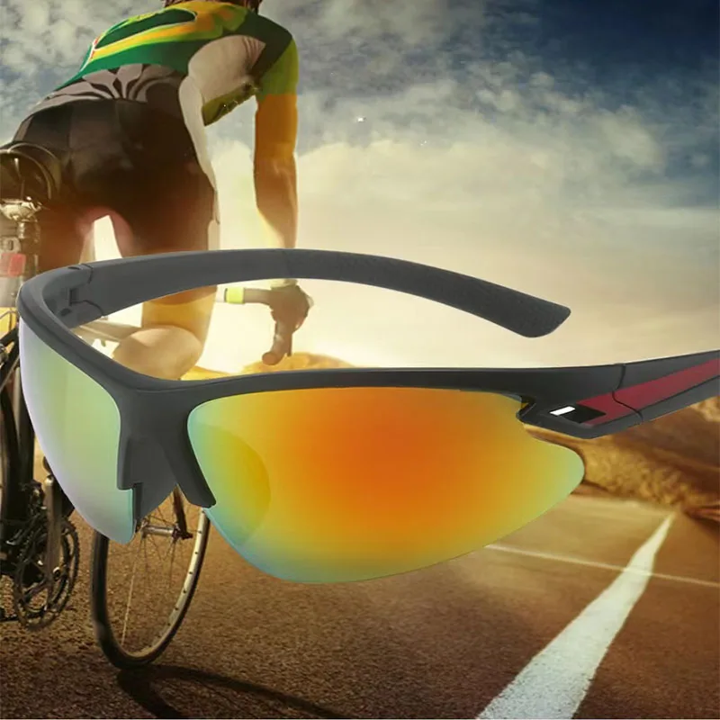 

New Half Frame Oval Sunglasses Men's Outdoor Sports Cycling Sun Glasses Men's Fashion Driving Eyewear UV400 Oculos De Sol