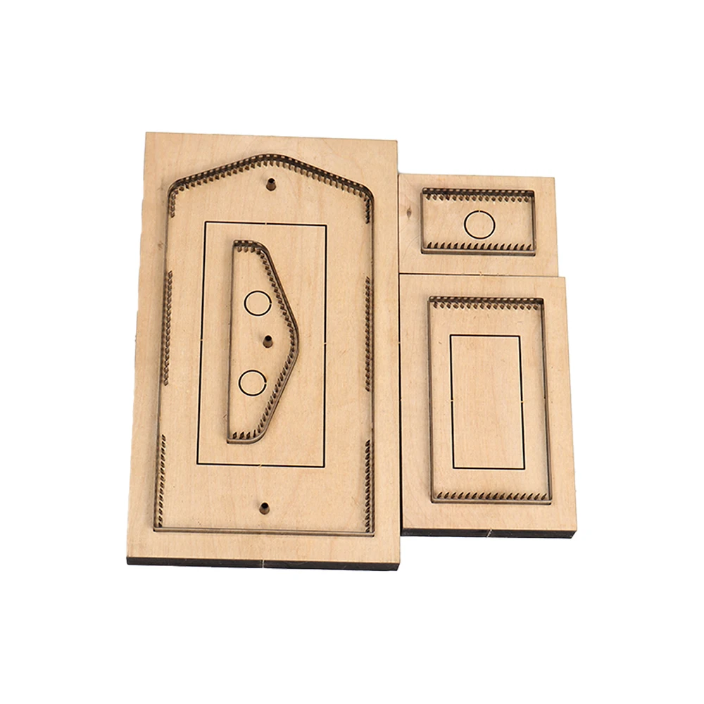 DIY 가죽 공예 이름 카드 홀더 절단 다이, 11x7x2.5cm, 칼 금형 금속 중공 펀치 도구 블레이드