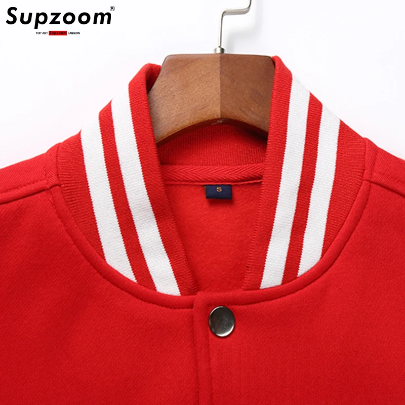 Supzoom 2023 New Arrival Letter Rib Sleeve Cotton Top Fashion Logo Single Breasted Casual Print Cardigan Coat Baseball Jacket 8 S77946cf5ffc1404cb752041d99adfa65X