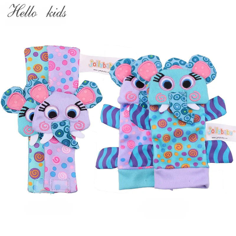 

Plush Socks Wrist Strap Rattles Baby Toys 0-12 Months Newborn Infant Kids Animal Sock Foot Finder Toy Gift Soft Rattle