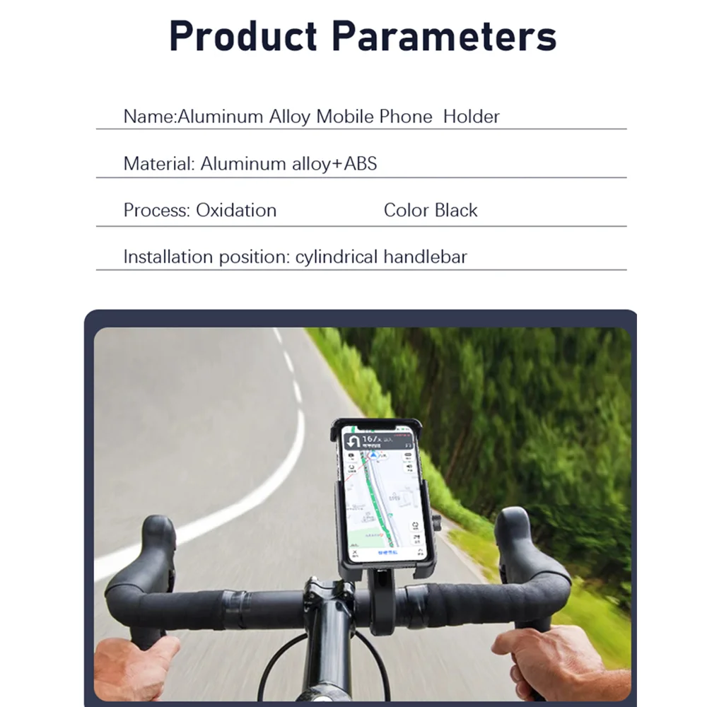 Motorcycle Bicycle 360°Rotating Mobile Phone Holder Handlebar Rear Mirror Lever Support Stand SmartPhone Bicycle Cycling Bracket