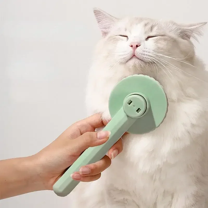 Pet Hair Removal Comb Macaron Cat Cleaning Comb Round Dog Cats Stainless Steel Needle Comb Massage Clean Floating Hair Brush