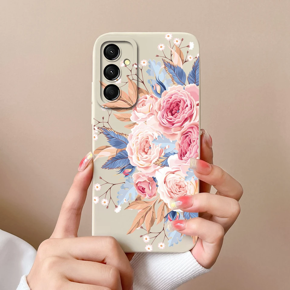 Beautiful Flower Mountain Liquid Shockproof Anti-Fingerprint Silicone Case