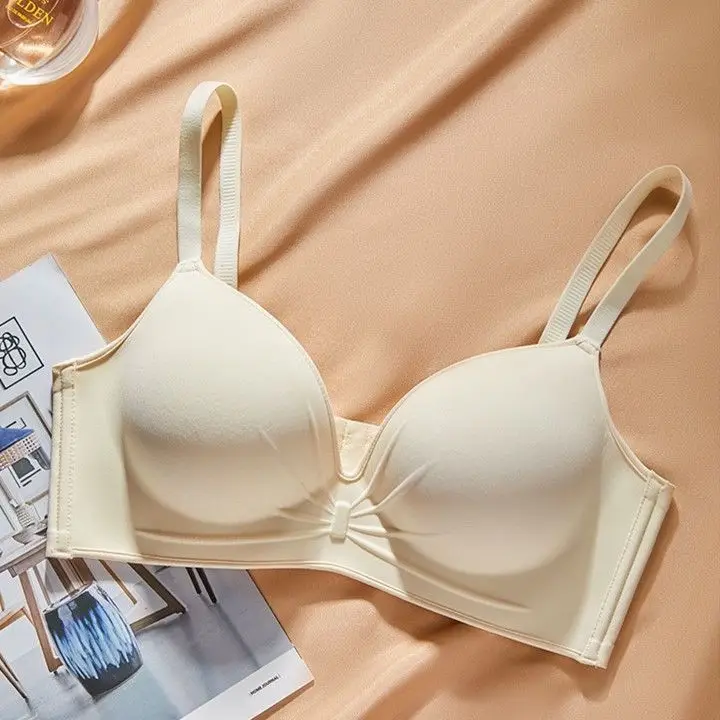10cm Extreme Push Up Bra for AA/A Cup Lift Gather Wireless Bra, Anti-Sagging Side Smoothing Seamless T-Shirt Bra for Small Bust 6