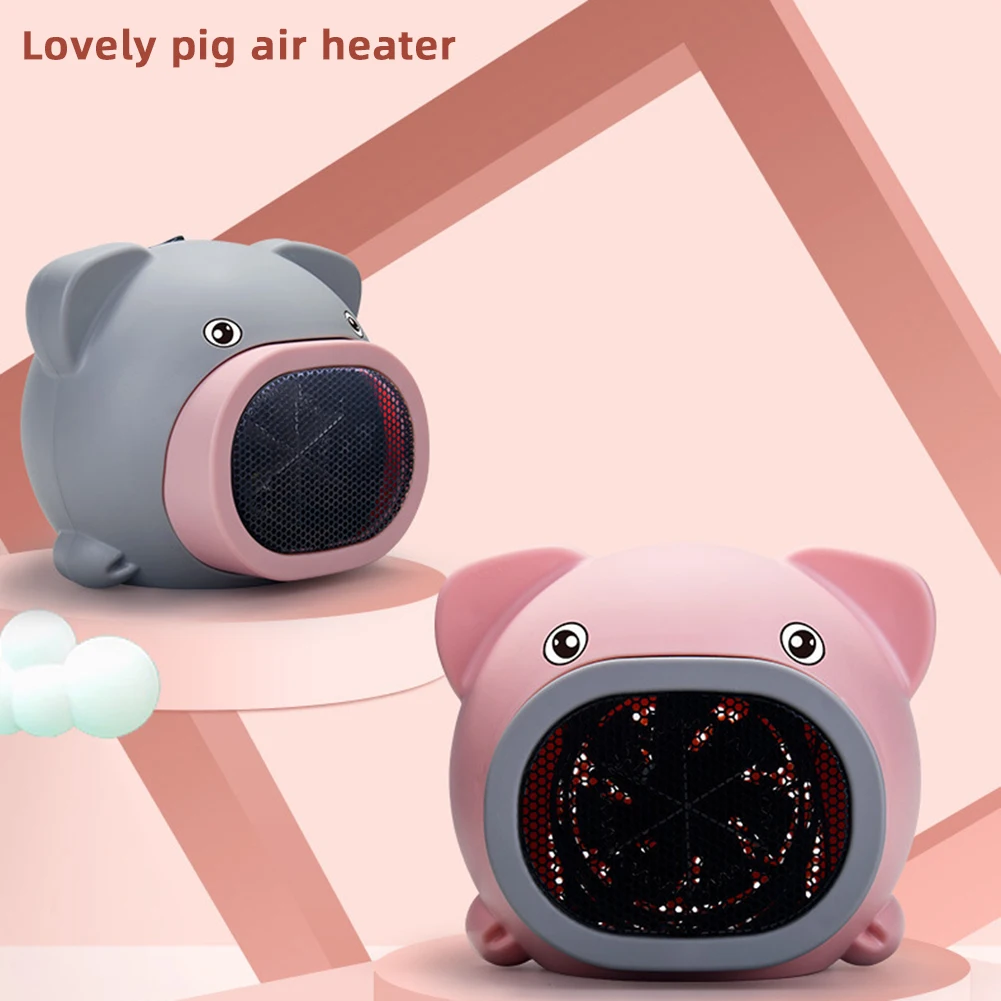 Cartoon Pig Electric Heater Portable Heater Winter Room Desktop Heating Stove Mini Home Handy Air Russia Warmer Machine