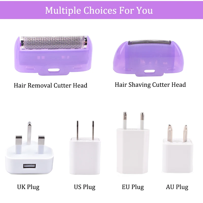 2 In 1 Rechargeable Electric Epilator Women Painless Hair Removal Lady Epilator Device Instant Sensor Light Shaver electric shaver