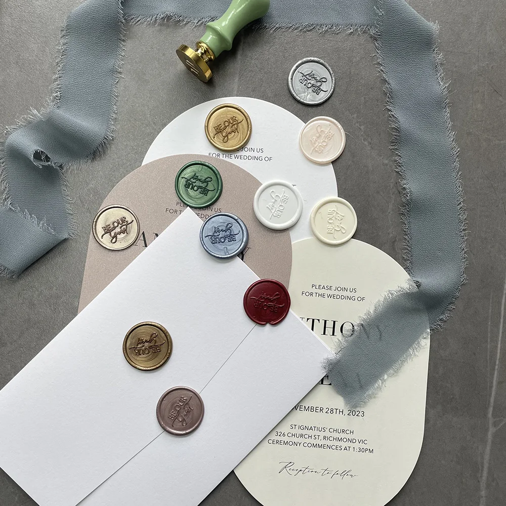Finished wax seals self-adhesive Be my guest patterns For invitation cards envelope and gifts