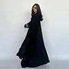 110758-9dfa0d.jpg Abaya-Cardigan ouvert de luxe pour femmes musulmanes, vêtement de prière pour femmes, caftan noir Dubaï, robe de soirée, vêtements grande taille avec ceinture