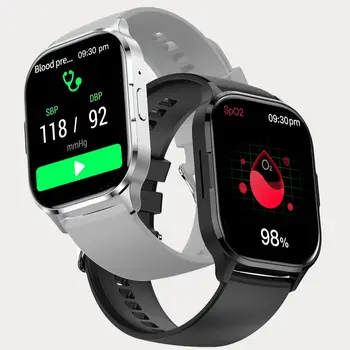 2024 New 2.01-inch Men's and Women's Bluetooth Call Couple Smart Watch Android Compatible Apple Fitness Sports Electronic Watch 4