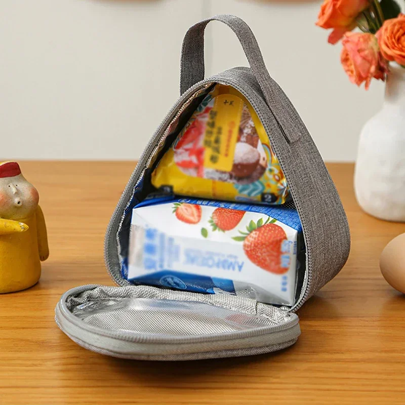 Triangular Insulation Bag Aluminum Foil Convenient Box Tote Food Bags Student Rice Ball Bag Lunch Box Outdoor Portable Lunch