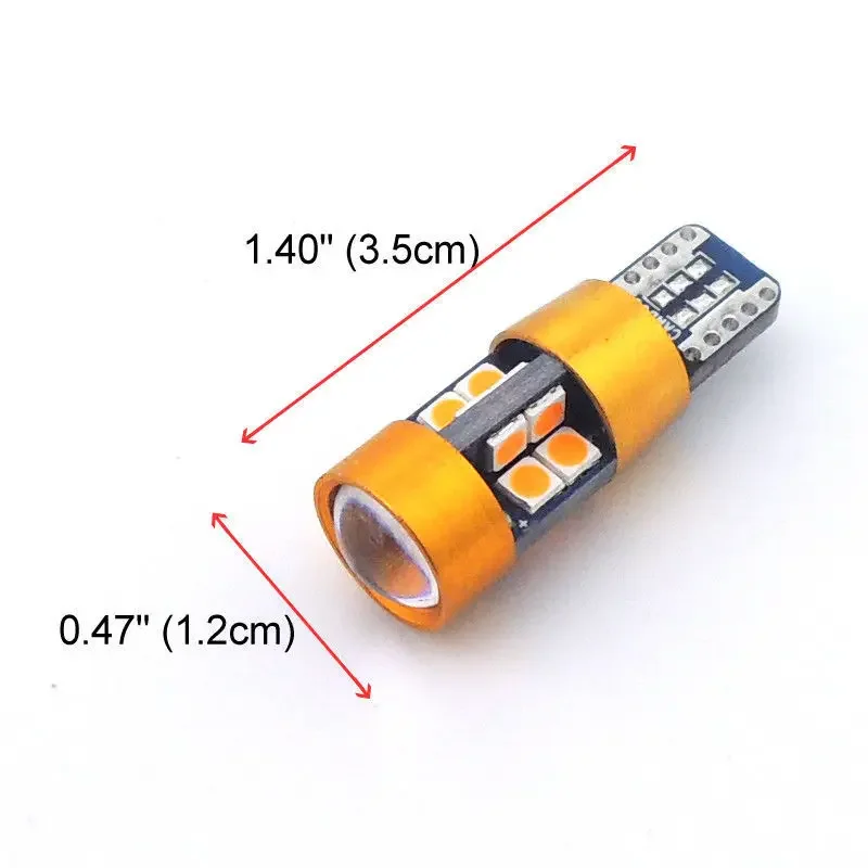 LED Car Light 2pcs Car T10 12V LED Signal Light Orange Amber Light Position Parking City Lights T10 168 194 2825 W5W 19SMD LED Bulb