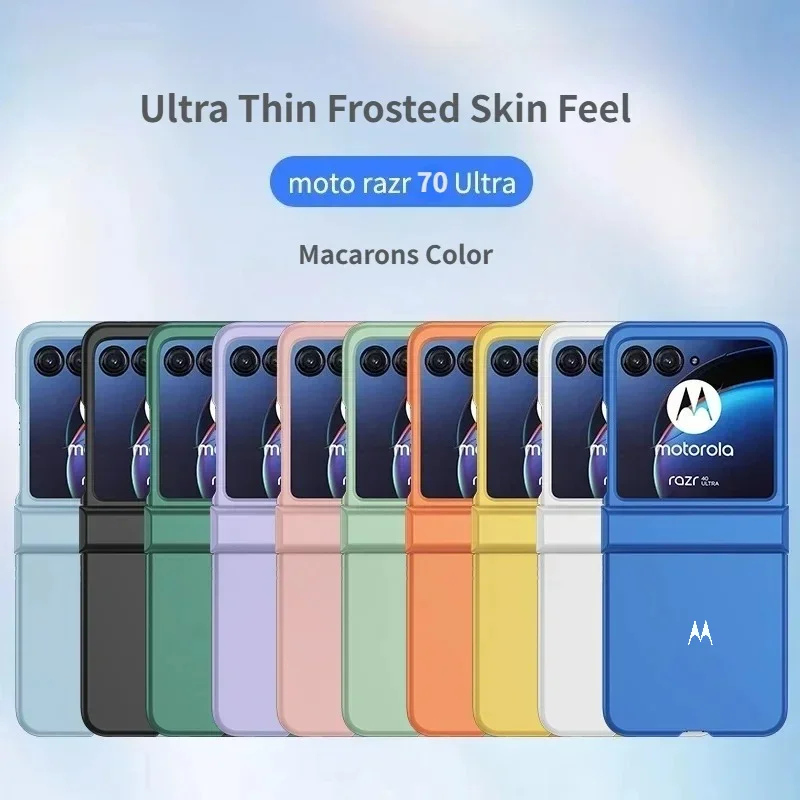 Luxury Pure Color Skin Feel Flip Case with Full Hinge Protection