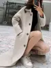 Yitimoky Woolen Coats for Women Fall Winter 2022 New Korean Fashion Slingle Breasted Oversized Jacket Turn Down Collar Outerwear