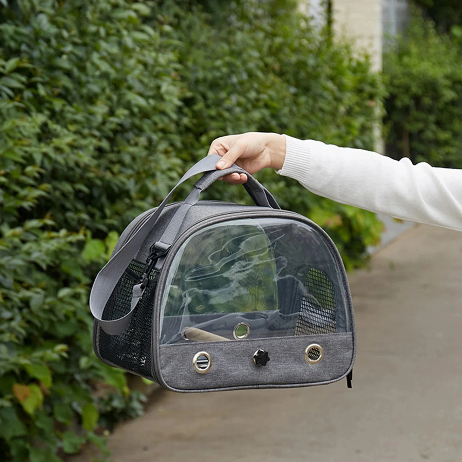 Parrot Carrier Bag Portable Bird Backpack with Perch For Birds Cage Side Window Foldable Samll Pet Travel Cage Bird Supplies pet carrier bag