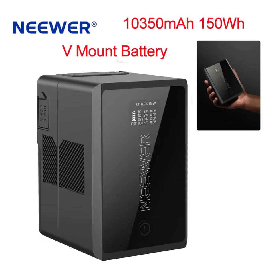NEEWER 10350mAh 150Wh V マウントバッテリー PD タイプ C/D TaP/BP