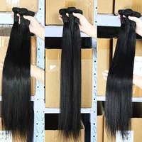 MISSANNA 34 36 38 40 cheveux raides paquets os droit cheveux humains brésilien coudre-en cheveux armure faisceaux Extensions de cheveux naturels 5