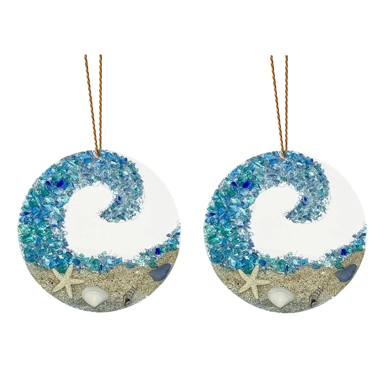 

Sea Glass Suncatcher Pendant Broken Crystal Ocean Beach Hanging Ornament Romantic Couple Transparent Crafts Pendant Easy To Use