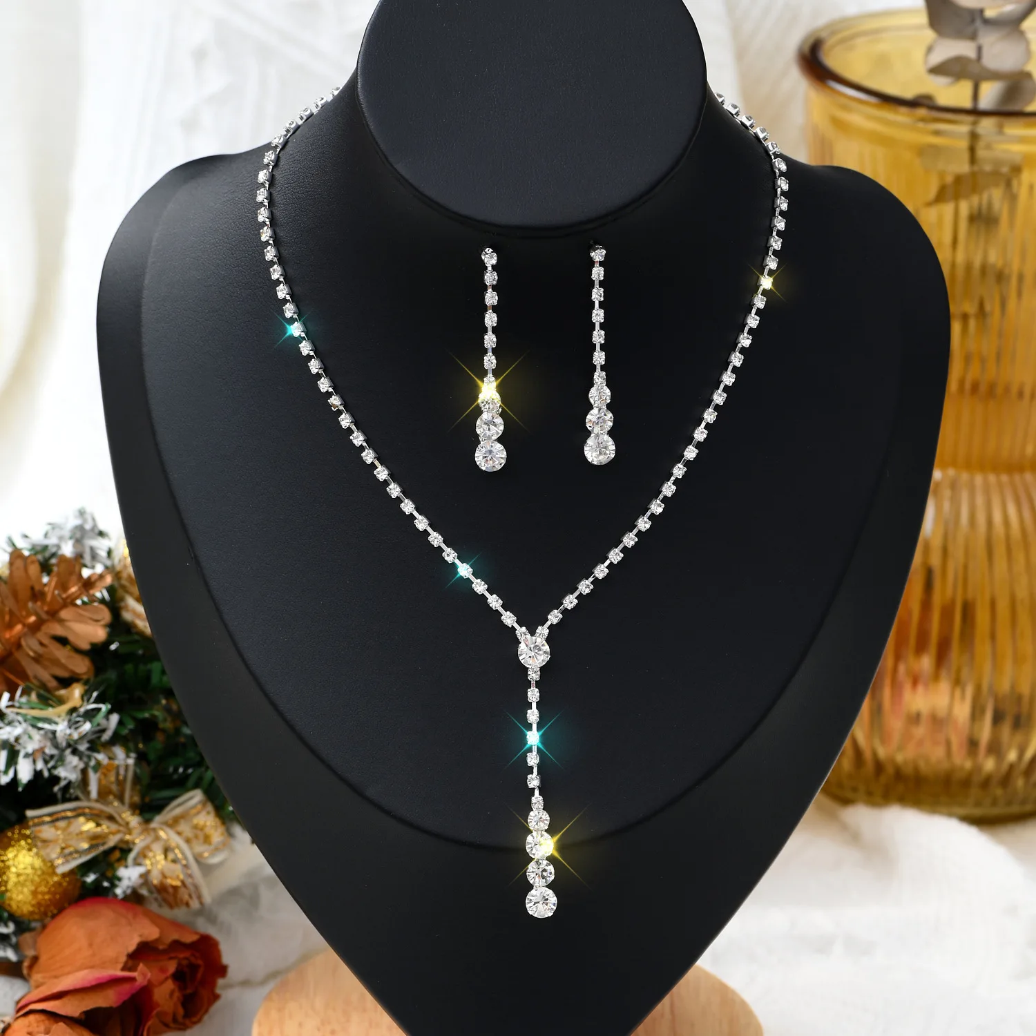 3PC Women's Trendy Copper Claw Chain Series Minimalist Necklace Earrings Jewelry Set Wedding Banquet Party Holiday Gift jewelry sets jewelry set