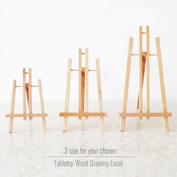 Wooden Trapezoidal Easel, Portable Foldable Display Bracket On The Desktop, Painting Party Easel, Used For Painting Art Display 1