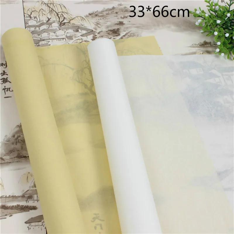 Ripe Xuan Paper Long Roll White Translucent Papier Chinese Calligraphy  Brush Pen