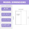 Shower Door, 56-60" W X 74" H Single Sliding Frameless Shower Door with Magnet,5/16" (8mm) Clear Tempered Glass, Chrome 5