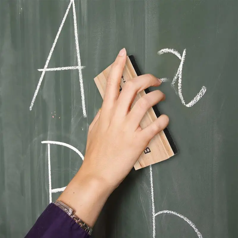 2-Piece Portable Dry Erase Erasers Chalkboard Eraser Dry- Erase Board Cleaning Whiteboard Eraser Blackboard Chalk
