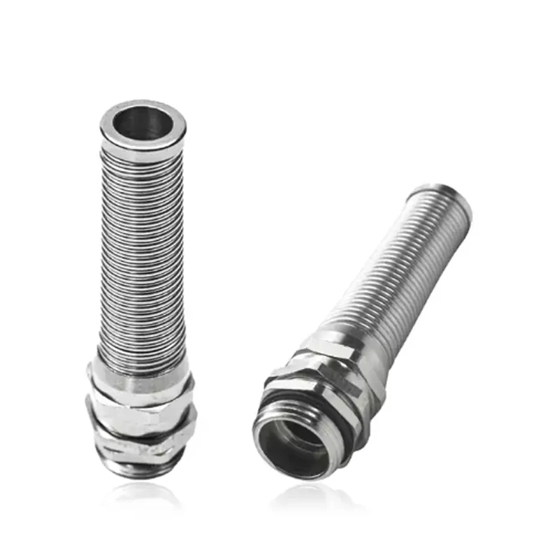 M20 M22 M24 M25 PG16 PG13.5 Metal Flex Protect Cable Gland with Spiral Spring Protector