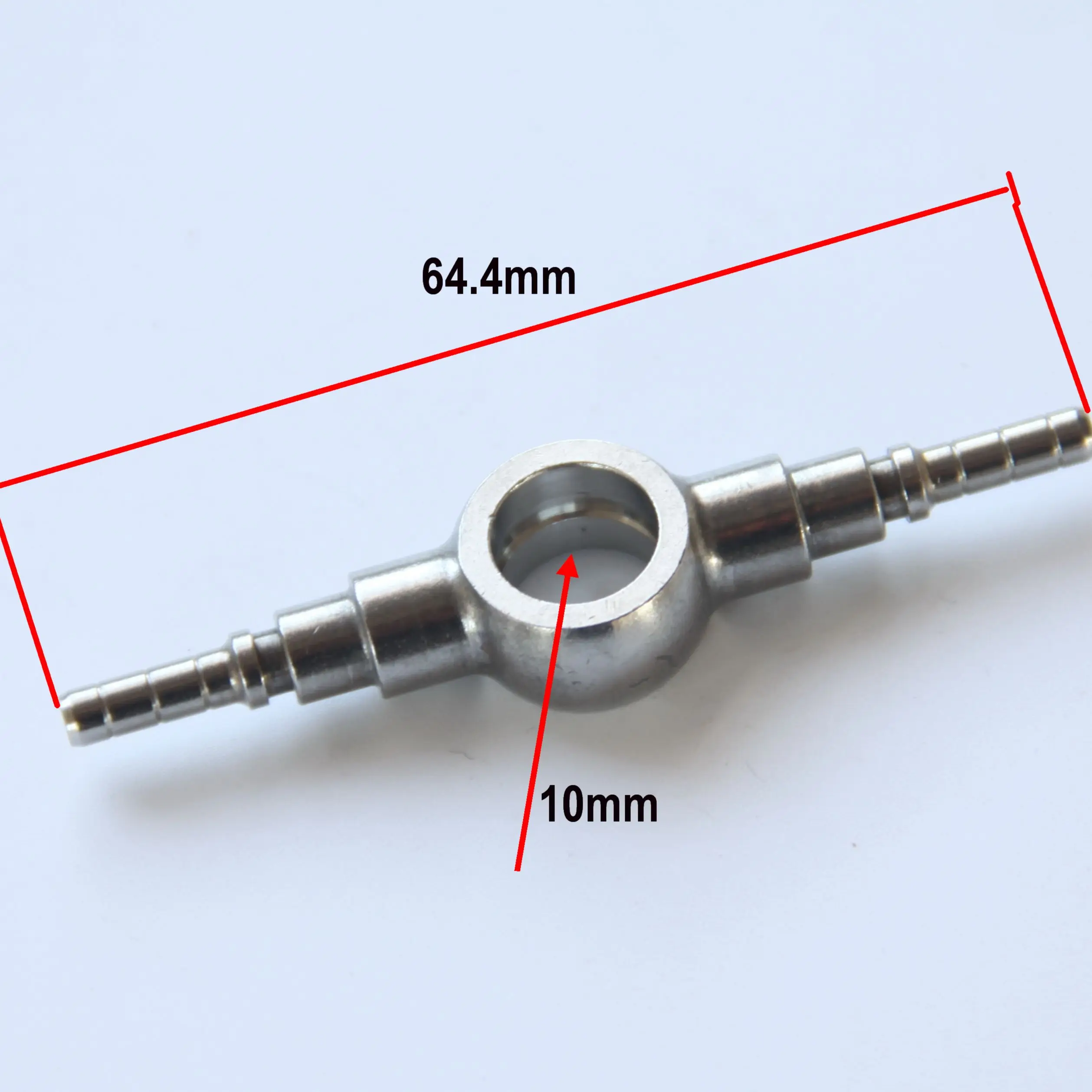 Rostfreie 10mm Doppel-Banjo-Armatur für Motorrad Motorrad hydraulische an3 geflochtene Brems kupplung Turbo-Manometer-Öl schlauch leitung – Detail 1