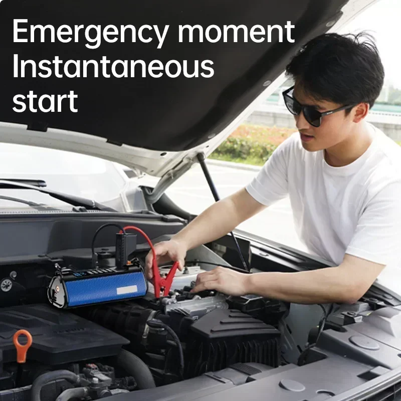 Car Jump Starter Air Pump Power Bank Lighting Portable Air Compressor 4 In 1 Cars Battery Starters Starting AutoTyre Inflator
