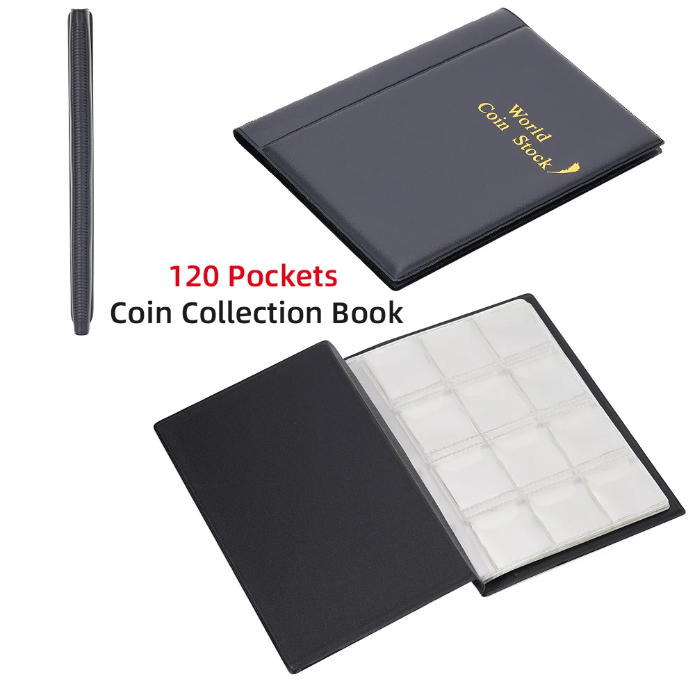 Coins Collection Album Commemorative Coin Collection Album Holder Memorial Collection Volume Folder Pocket Multi-Color