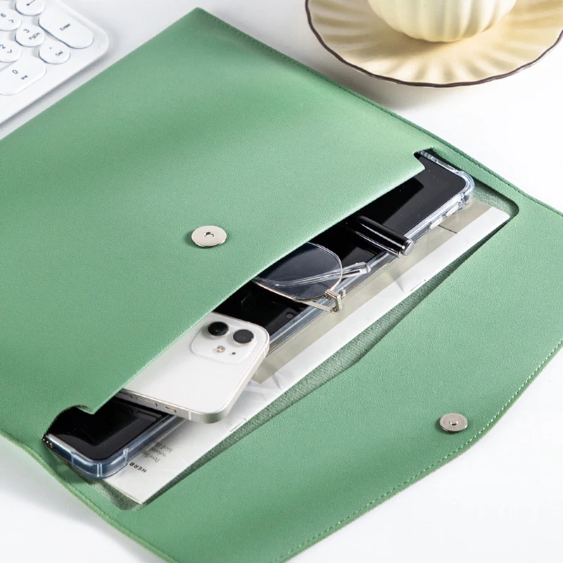 1 조각 A4 문서 가방 가죽 파일 폴더 데이터 패키지 패션 서류 가방 데이터 계약 빌 파일 가방 학교 사무용품