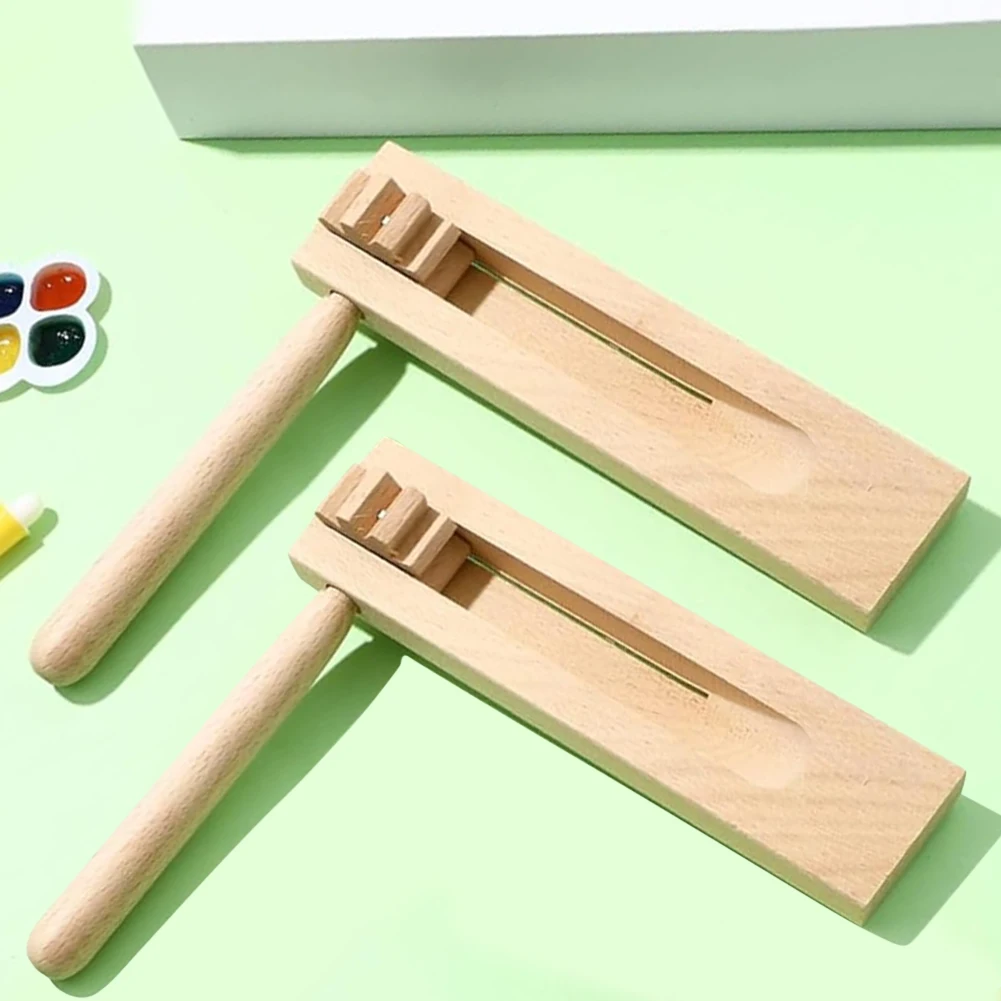 2Pcs Wooden Ratchet Sound Noisemaker Toys for Game Party Activities