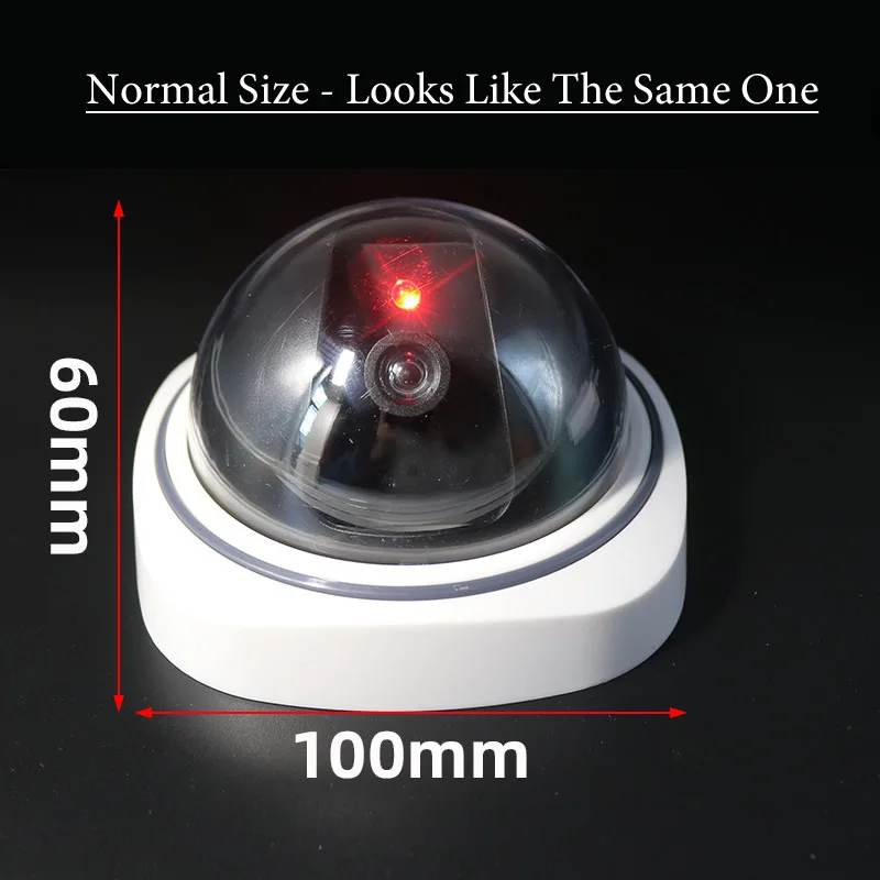 Surveillance Camera Fake Dome Camera Simulated Flashing LED Deter Thief Wireless Dummy Camera Home Office Security System