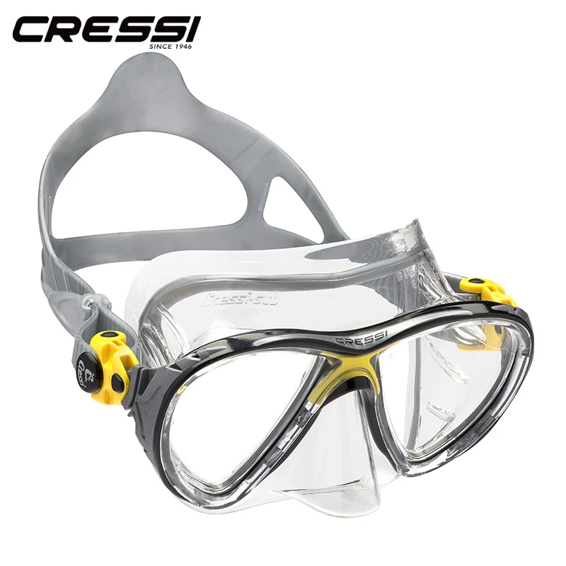 Cressi BIG EYES EVOUTION CRYSTAL Diving Mask Tempered Glass 2 Window