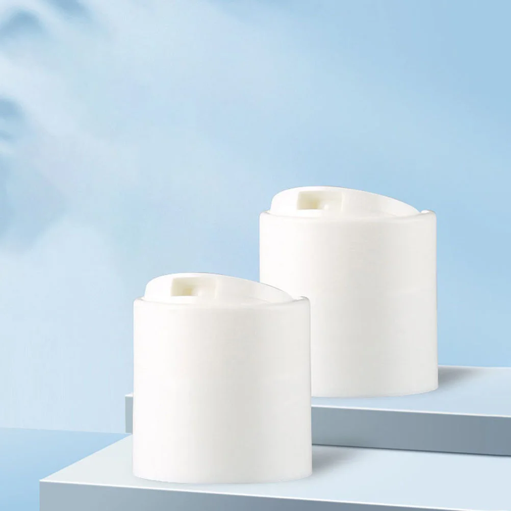 

6Pcs Shampoo Bottle Lids 250Ml Plastic Disc Caps Disc Top Closure Lotion Caps Replacement Dispensing Press Top Cover Travel