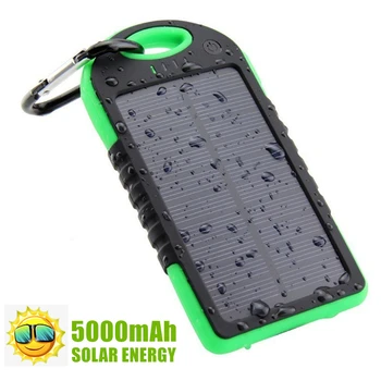 Solar Energy Portable Charger Power Bank 5000mAh External Battery Double USB Life Waterproof Powerbank For iPhone Xiaomi Samsung