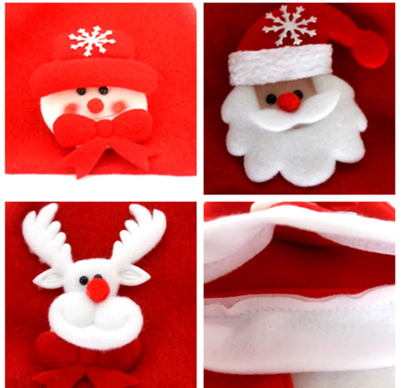 LED Christmas Hats Light Up Cap Santa Claus Hat Snowman Elk Xmas Hat Adult Kids New Year Festive Holiday Party Supplies Christmas Beanie Hat