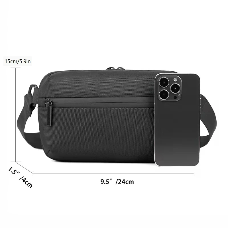Compact Men's Crossbody Sports Bag - Lightweight Casual Shoulder Bag with Japanese Trendy Design